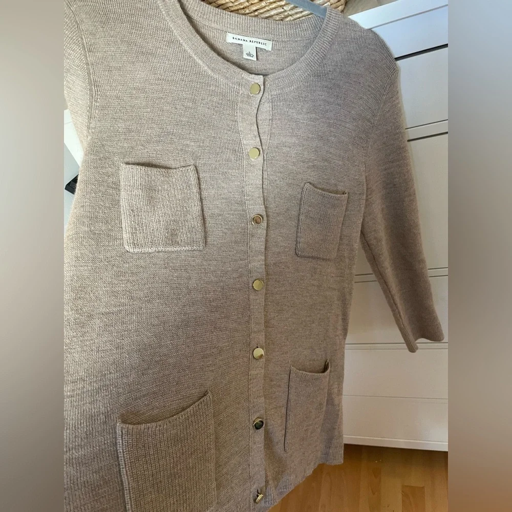 Banana Republic Alpaca Blend Crewneck Cardigan - Picture 2 of 7